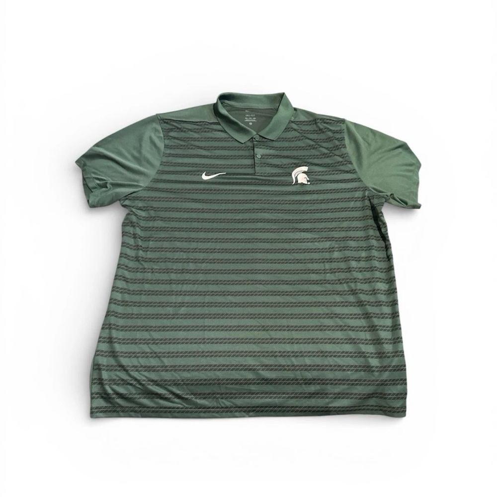 Nike Michigan State Spartans Polo Shirt Men's XXL Green